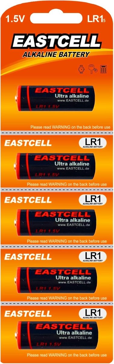 5 x LR1, N, Lady 1.5V alkaline batteries 4001, 4901, MX9100, 910A Disposable branded product EASTCELL - ShopVlot