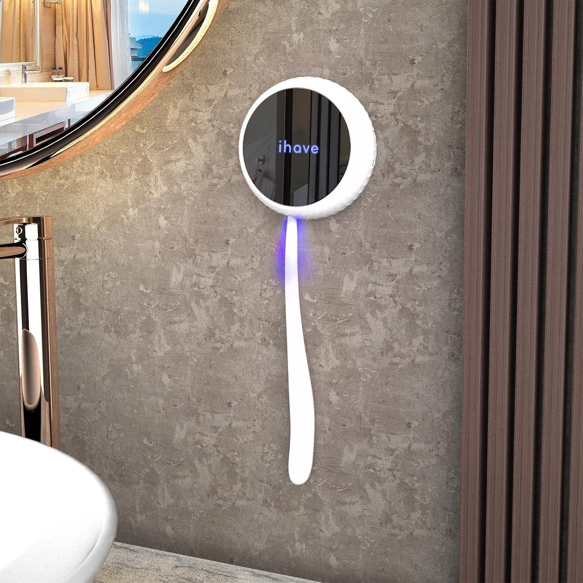 iHave Toothbrush Sanitizer Holder: Auto-Cycle UV Disinfection & Magnetic Wall Mounted for Manual & Electric Brushes - ShopVlot