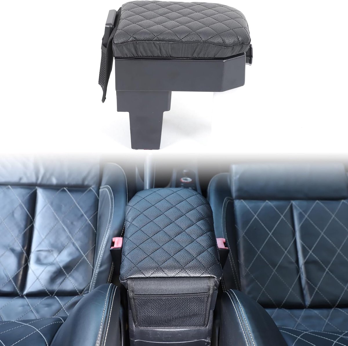 for SEAT Leon MK2 Car Armrest Center Console Organizer Safe LockBox Storage with Armrest 3 Digit Combo Lock privacy - ShopVlot