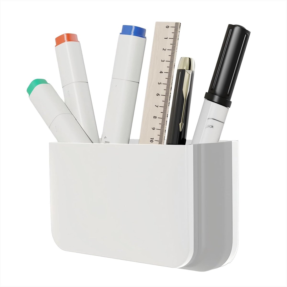 Magnetic Dry Erase Marker Holder Whiteboard Magnetic Pencil Cup, Locker Organizer, Pencil Storage for Whiteboard - ShopVlot
