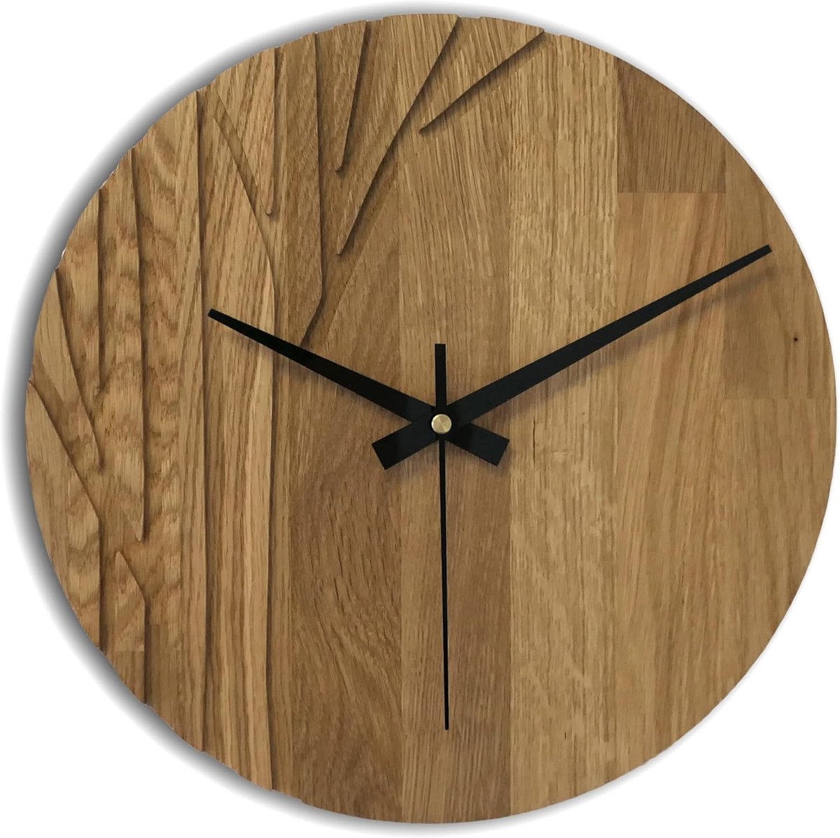 Wooden Wall Clock, Modern Oak Wall Clock, Home Decoration, 40 cm - ShopVlot