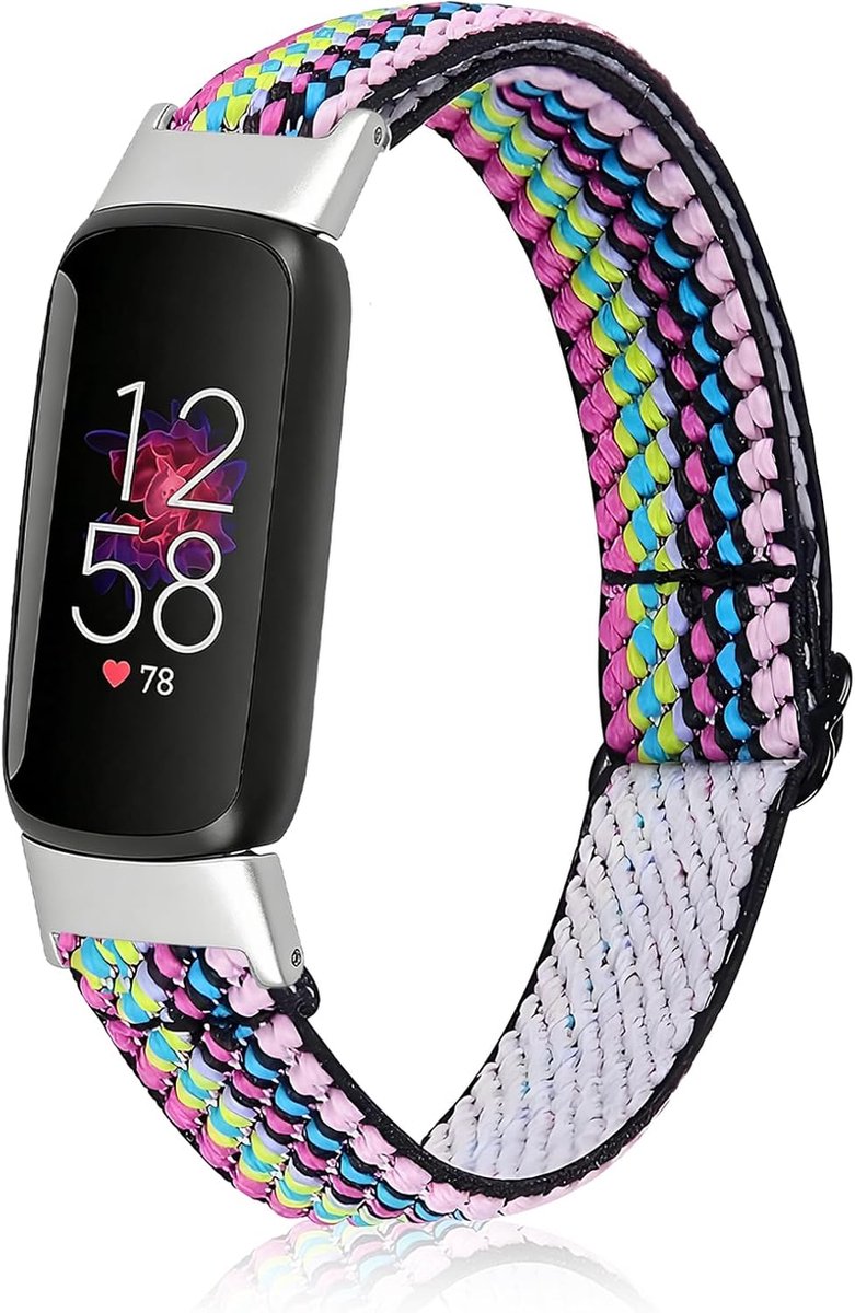 Elastische nylon banden, compatibel met Fit Bit Luxe, zacht, verstelbaar, fitness- en wellness-tracker, reservebandjes - ShopVlot