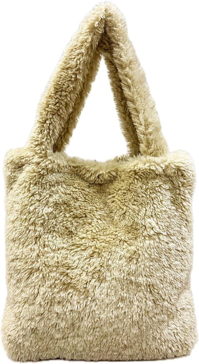 Teddyfell Shoulder Bag Shopper Unisex Handle Bag Shoulder Bag Tote Bag Fleece Solid Color - ShopVlot