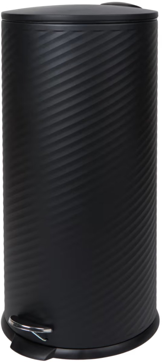 Pedaalemmer 30 liter Mat Zwart - Soft-close deksel