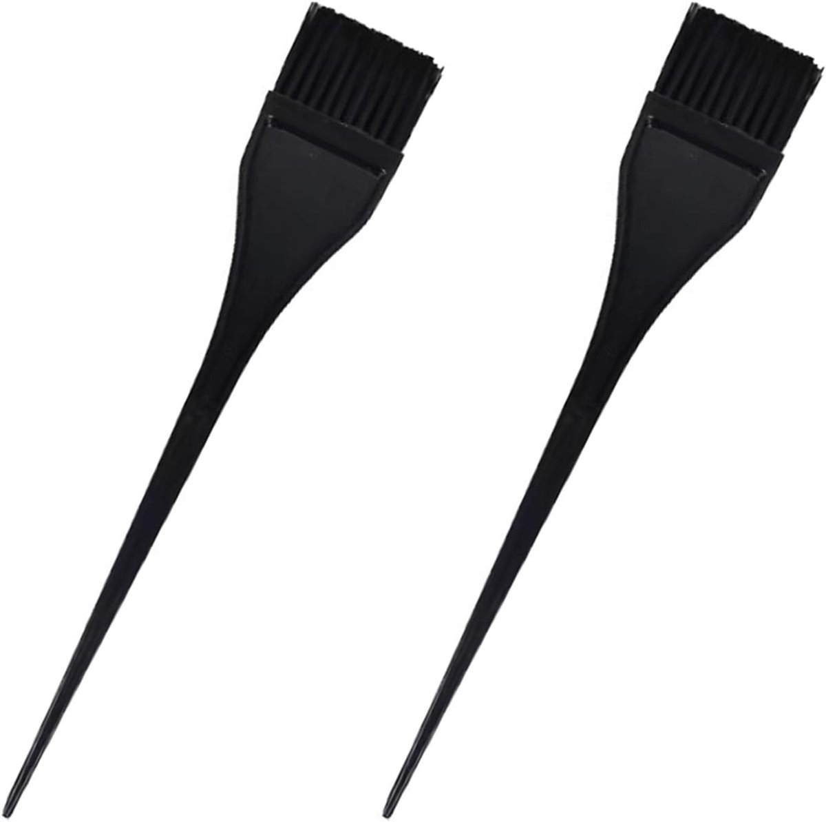 Set van 2 haarkleurborstels met nylon haren voor een gelijkmatige applicatie bij het kleuren van haar thuis of in de salon, compact en gebruiksvriendelijk