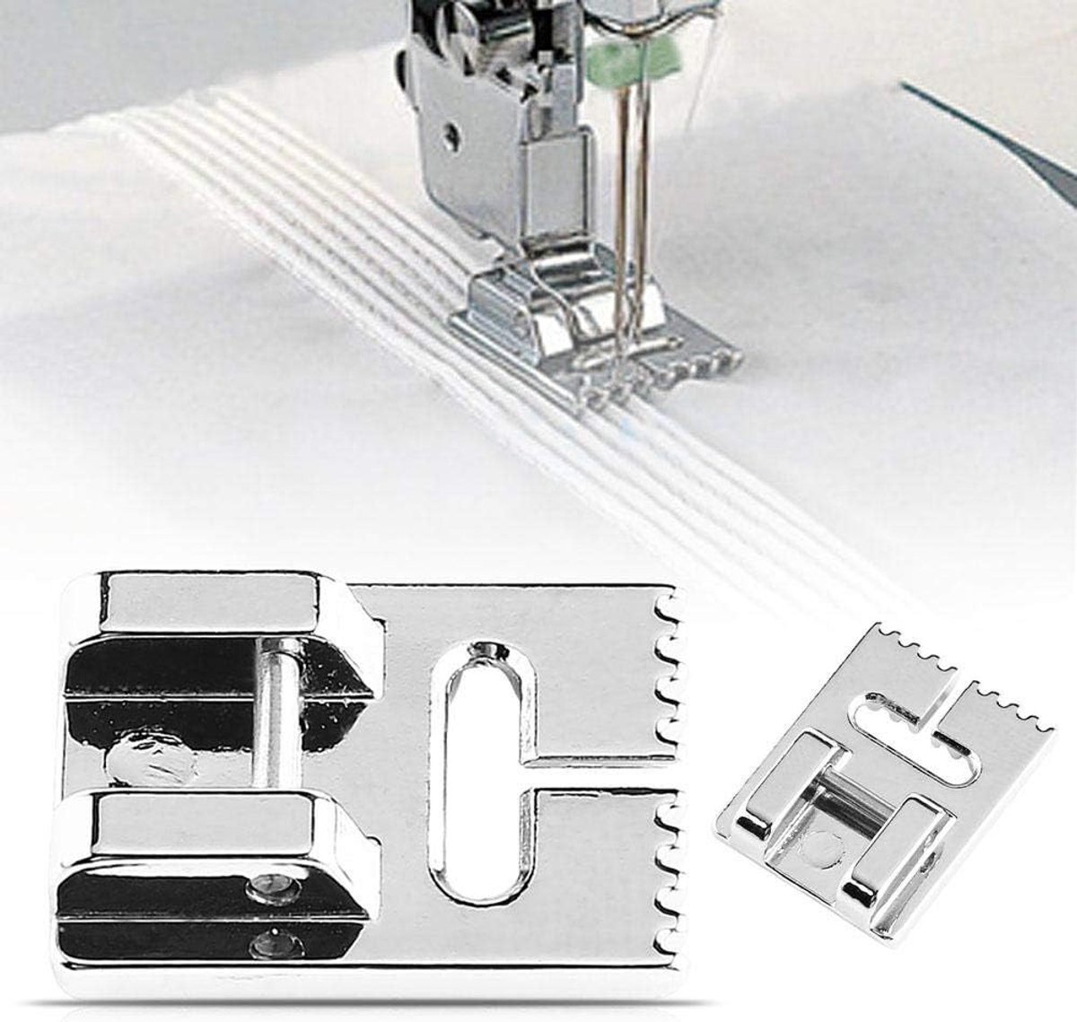 Multifunctionele Piping Presser Foot voor Huishoudelijke Naaimachines - 9 Grooves, Vervangende Voet voor Precisie en Creativiteit in Naaiprojecten