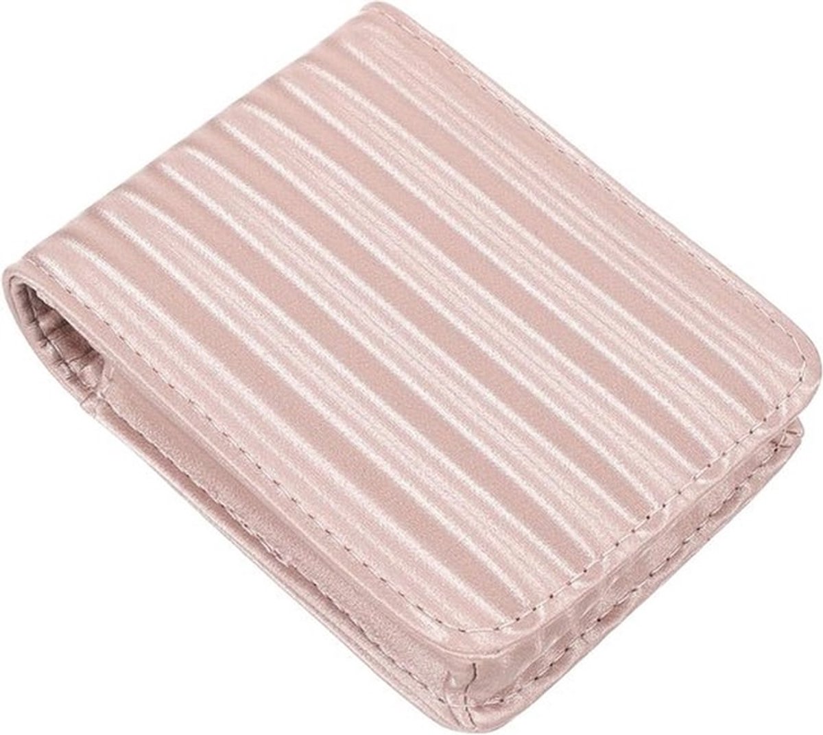 Mini Cosmetica Tas met Spiegel voor Lipstick en Make-up, Roze, 11x8.5cm, Ideaal voor Reizen en Organisatie