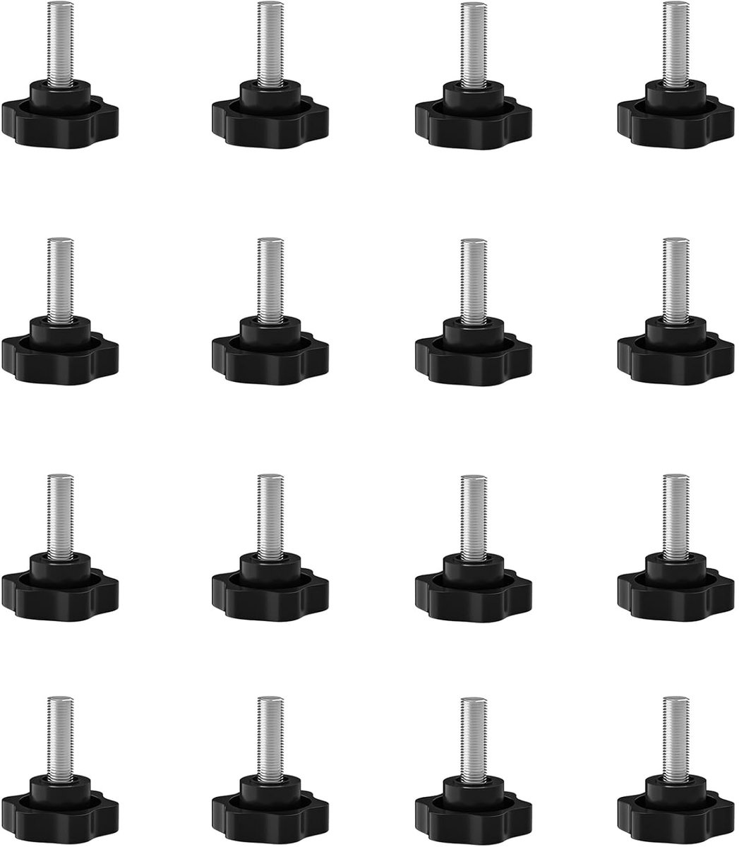 16pcs M5 Star Head Screw Star Grip Screw Edge Screw Star Screw Star Grip Screws Star Handle Thread Clamp Knob for - ShopVlot