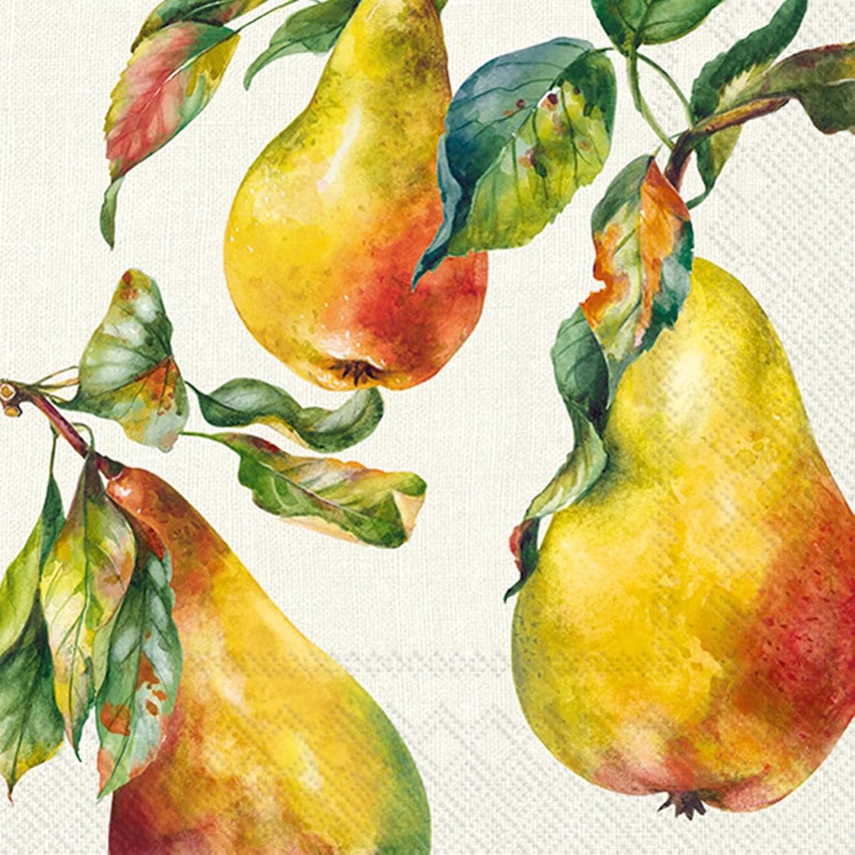 Papieren Lunch Servetten 3-laags - Home Grown Pears - 20 stuks - Perfect voor feesten - ShopVlot