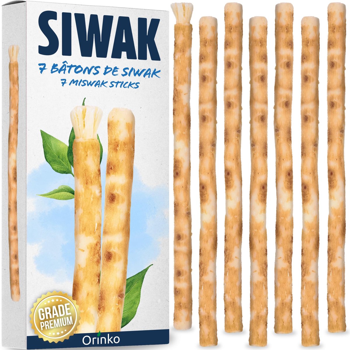 Miswak sticks x7 - natuurlijke tandverzorging - biologisch en duurzaam - voor gezonde tanden en frisse adem - ShopVlot
