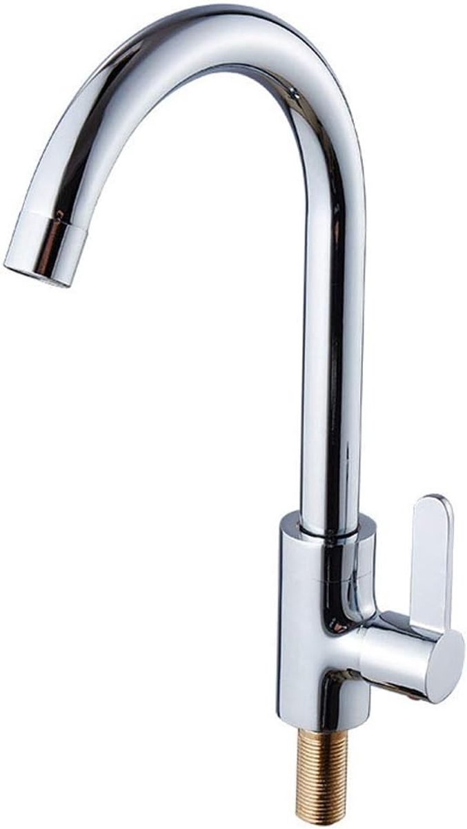 Kraan koud water - messing met draaibare uitloop - waterbesparend - perfect voor uw keuken - ShopVlot