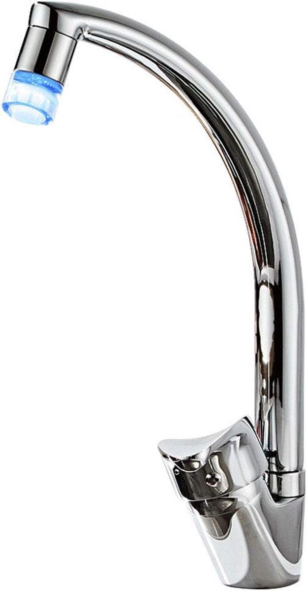 Keukenkraan met warm en koud water - kleurrijke LED-verlichting - soepel te bedienen - modern design - ShopVlot