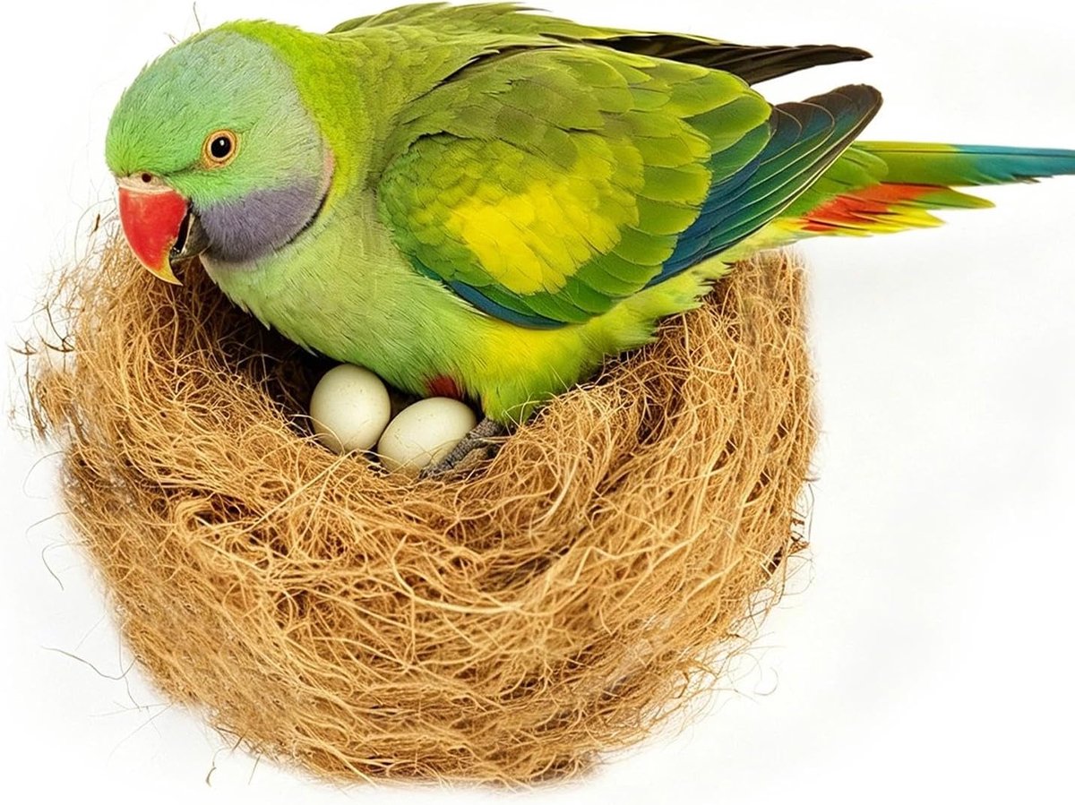 Kokosvezel, natuurlijk materiaal, veilig, kokosvezels, ademend, vochtabsorberend, nestmateriaal voor vogels - ShopVlot