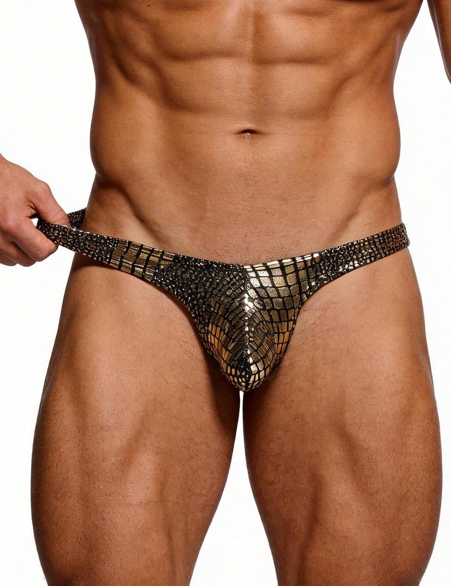 G-string voor heren S - lage taille - fleece - dierenprints - comfortabel - ShopVlot