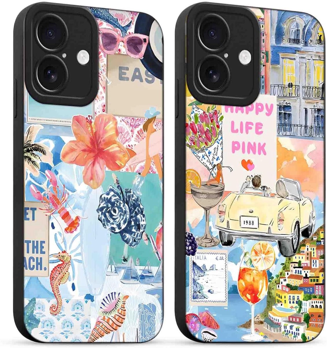 Mobiel hoesje 17 6.3 inch - zacht silicone - elegant bloemenpatroon - schokbestendig en krasbestendig - ShopVlot