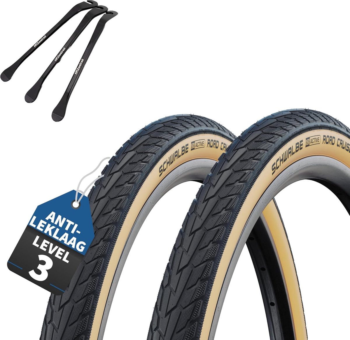 Fietsbanden 28 Inch - Brown Black Gumwall - Met binnenband of zonder - Comfortabel rijden - ShopVlot