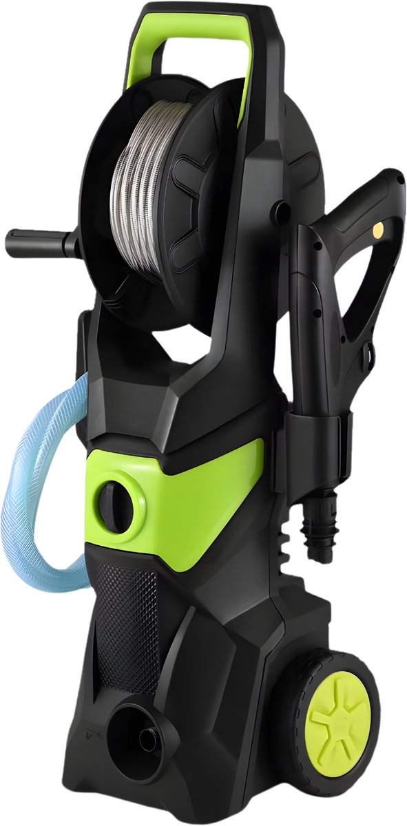 Elektrische Hogedrukreiniger 4000 PSI - Inclusief 10 m Hogedrukslang - Voor Thuis & Auto - Groen