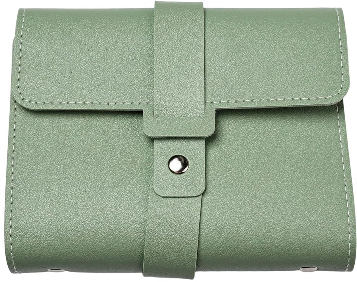opvouwbare reis-sieradendoosjes 42 paar - boekdesign - PU-lederen organizer - ideaal voor dames - ShopVlot