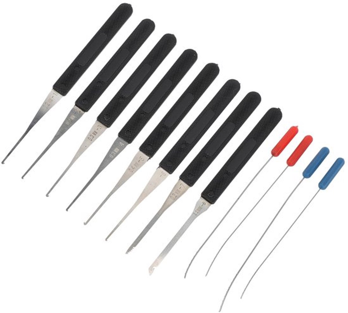 Sleutel Extractor 12 Stuks - Pick-Gereedschapsset - Sleutelafzuigset - Premium Veerstaal - Handig voor Reparatie - Eenvoudige Verwijdering - Sleuteltrekker