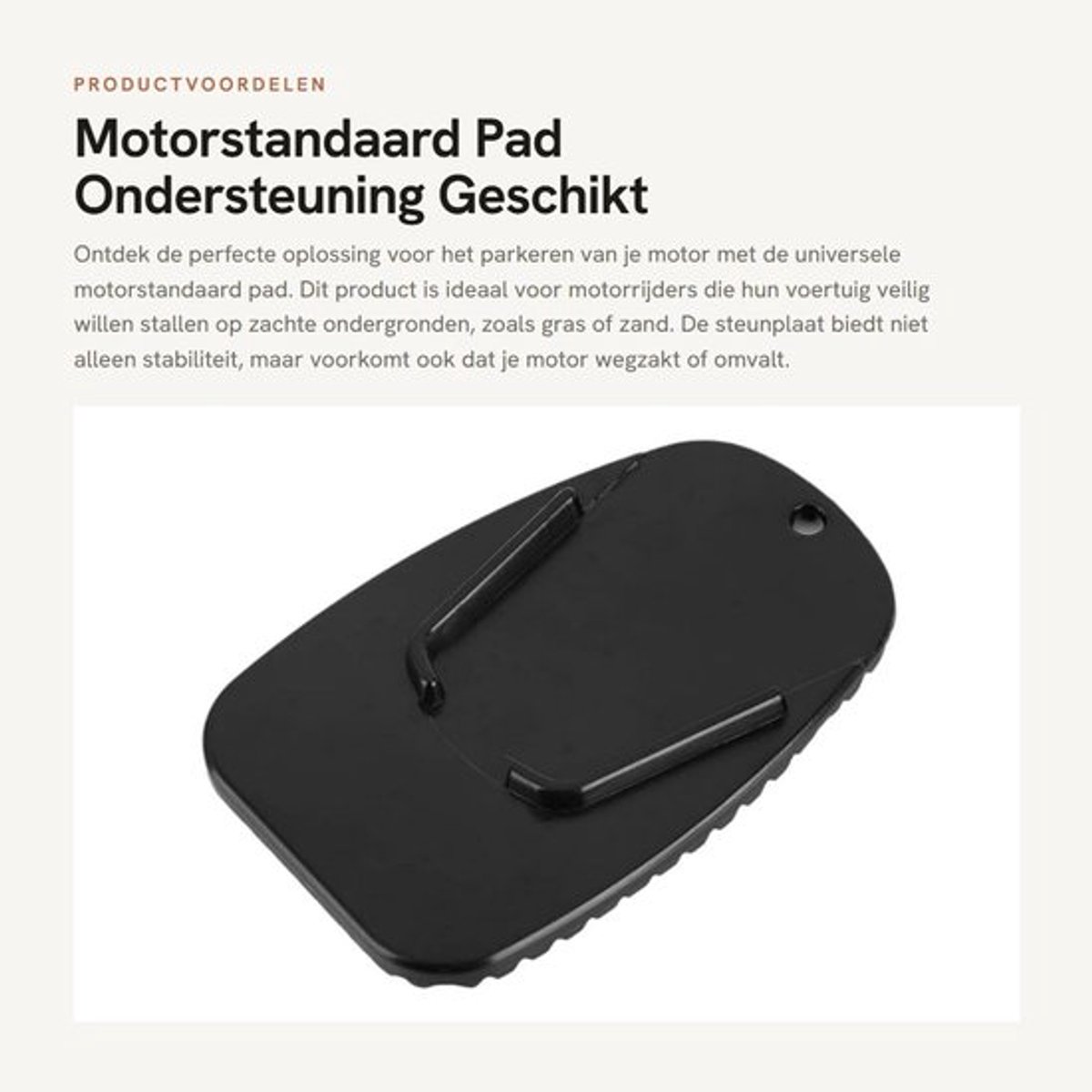 Motorstandaard Universeel - Motorstandaard Achterwiel - Steunplaat - Verrijdbaar - Antislip - Geschikt voor Zachte Ondergrond - Motorsteun