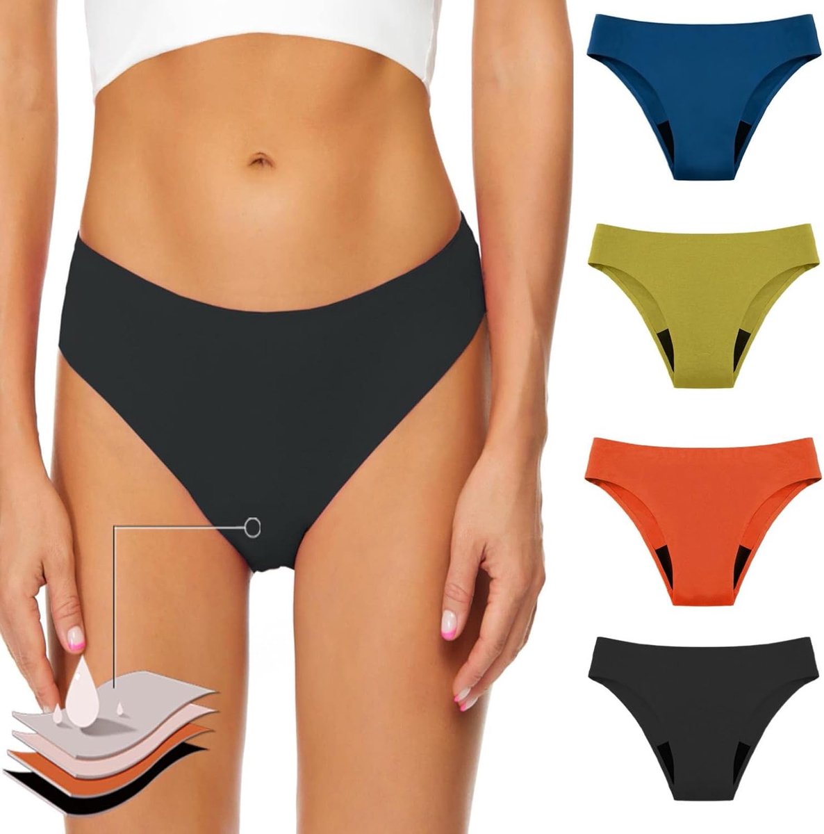 Menstruatiezwembroek dames - lekvrij - 4-laags ondergoed - snelle wateropname - ShopVlot