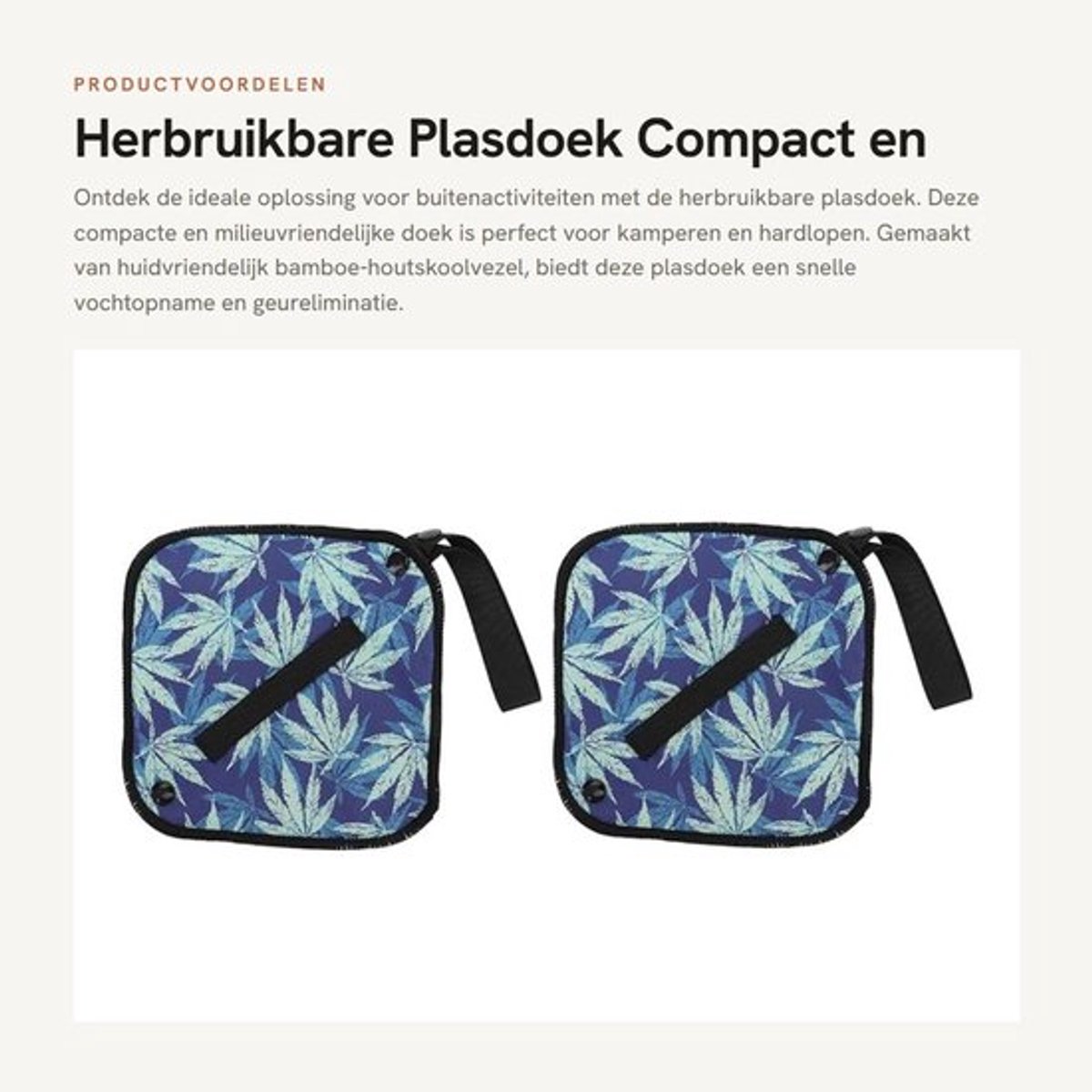 Plasdoek Herbruikbaar - 2 Stuks - Huidvriendelijk Materiaal - Waterdichte TPU-laag - Snelle Vochtopname - Antislip Ontwerp - Kampeermat