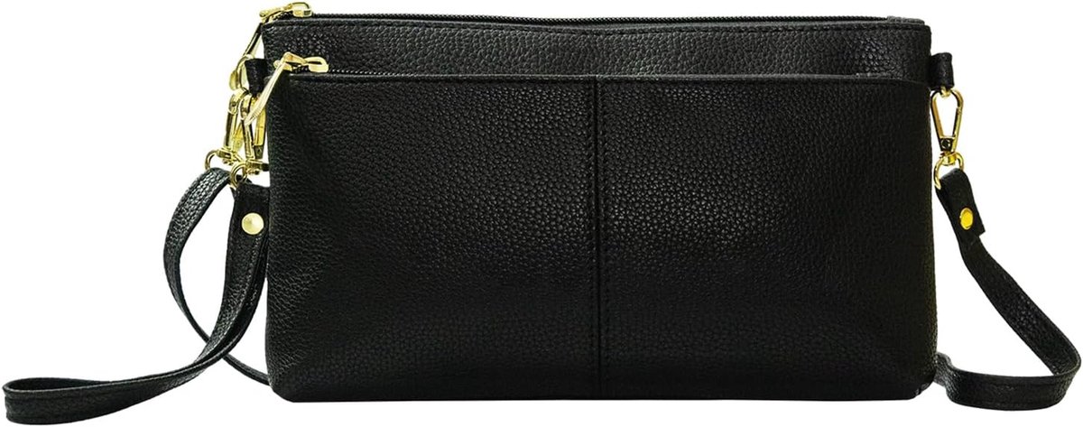 Clutch tas klein - PU leren - met kettingriem - perfect voor avond uit - ShopVlot
