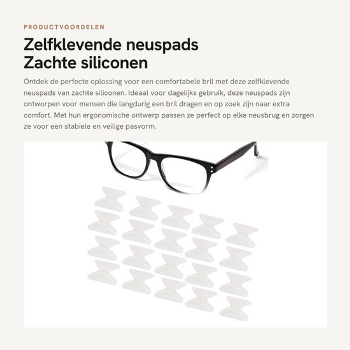 Neuspads Siliconen - Zelfklevend - Antislip - Zacht - Duurzaam - 20 Paar - 1,8 mm Dikte - Brillenpads