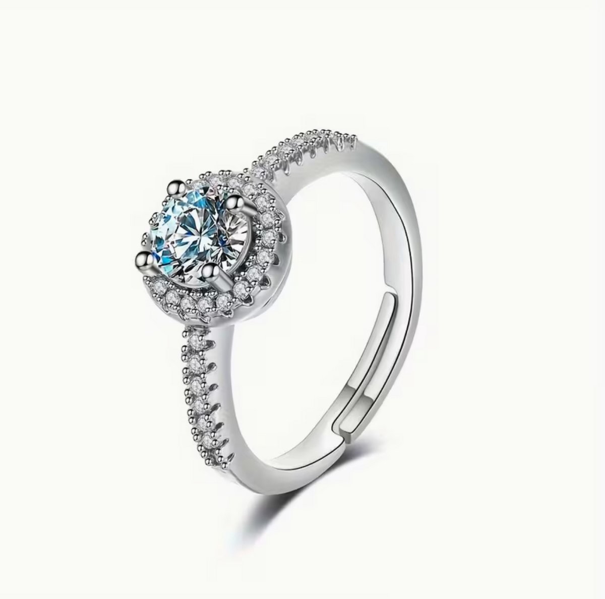 Verstelbare ring - Zilverkleurig - Verguld - Dames Ring met zirkonia - Roestvrijstalen Ringen - Sieraden – Cadeau tip – Hip - Trendy