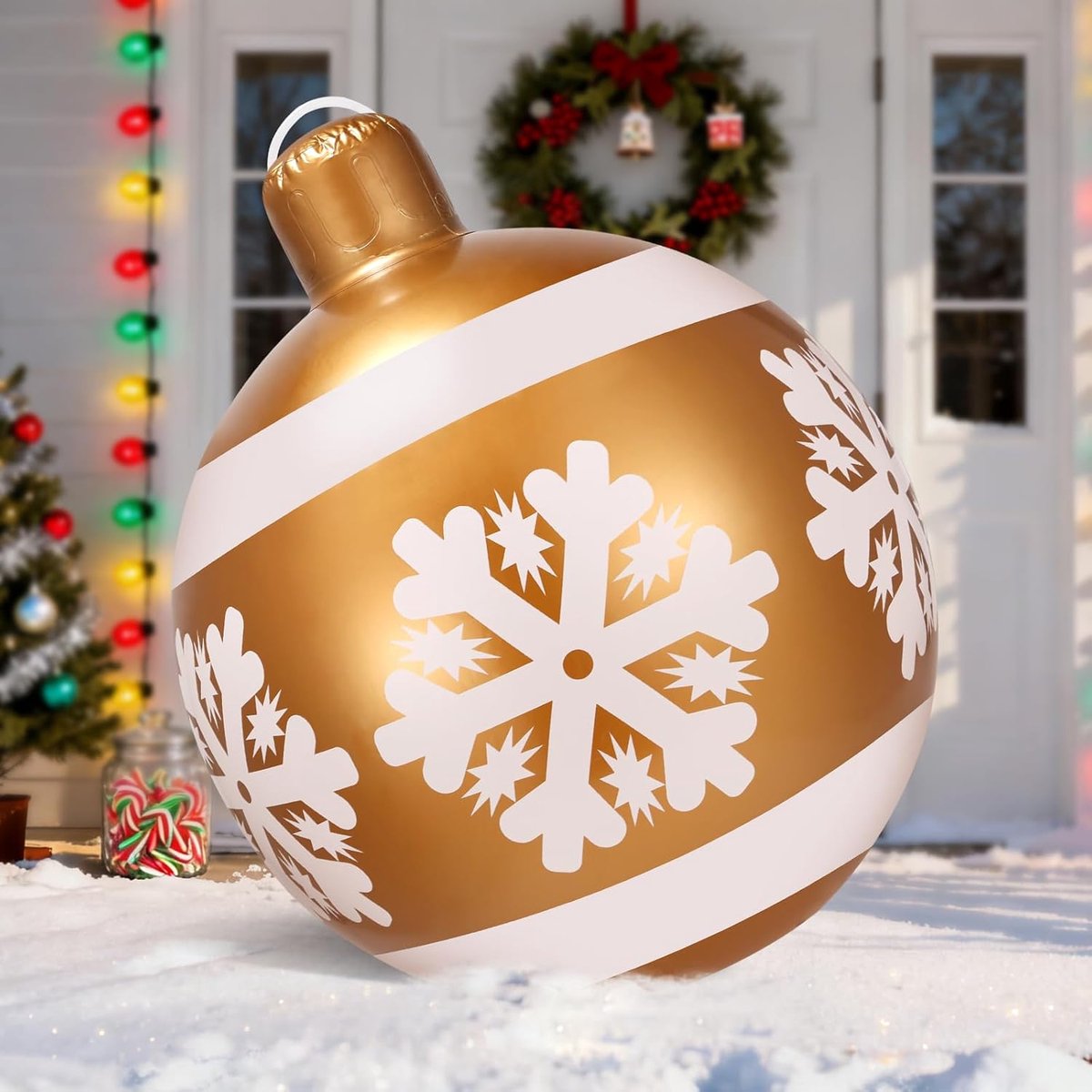 Large Inflatable Christmas Baubles, Large Christmas Baubles, Inflatable PVC Large Inflatable Xmas Ball for Outdoor - ShopVlot