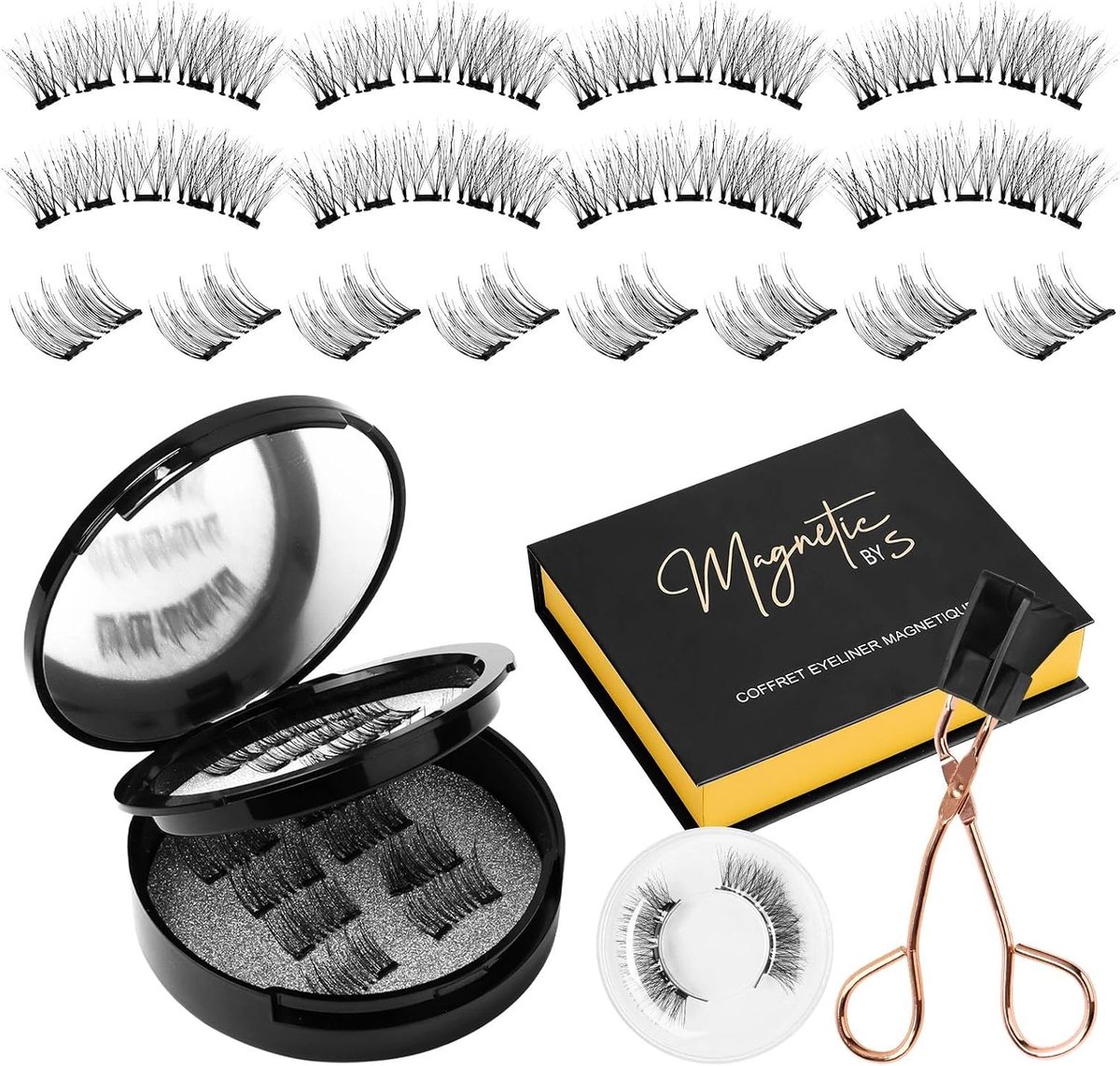Magnetische Wimpers - Natuurlijke Look - Herbruikbaar zonder Lijm - Eenvoudige Applicatie met Pincet - ShopVlot