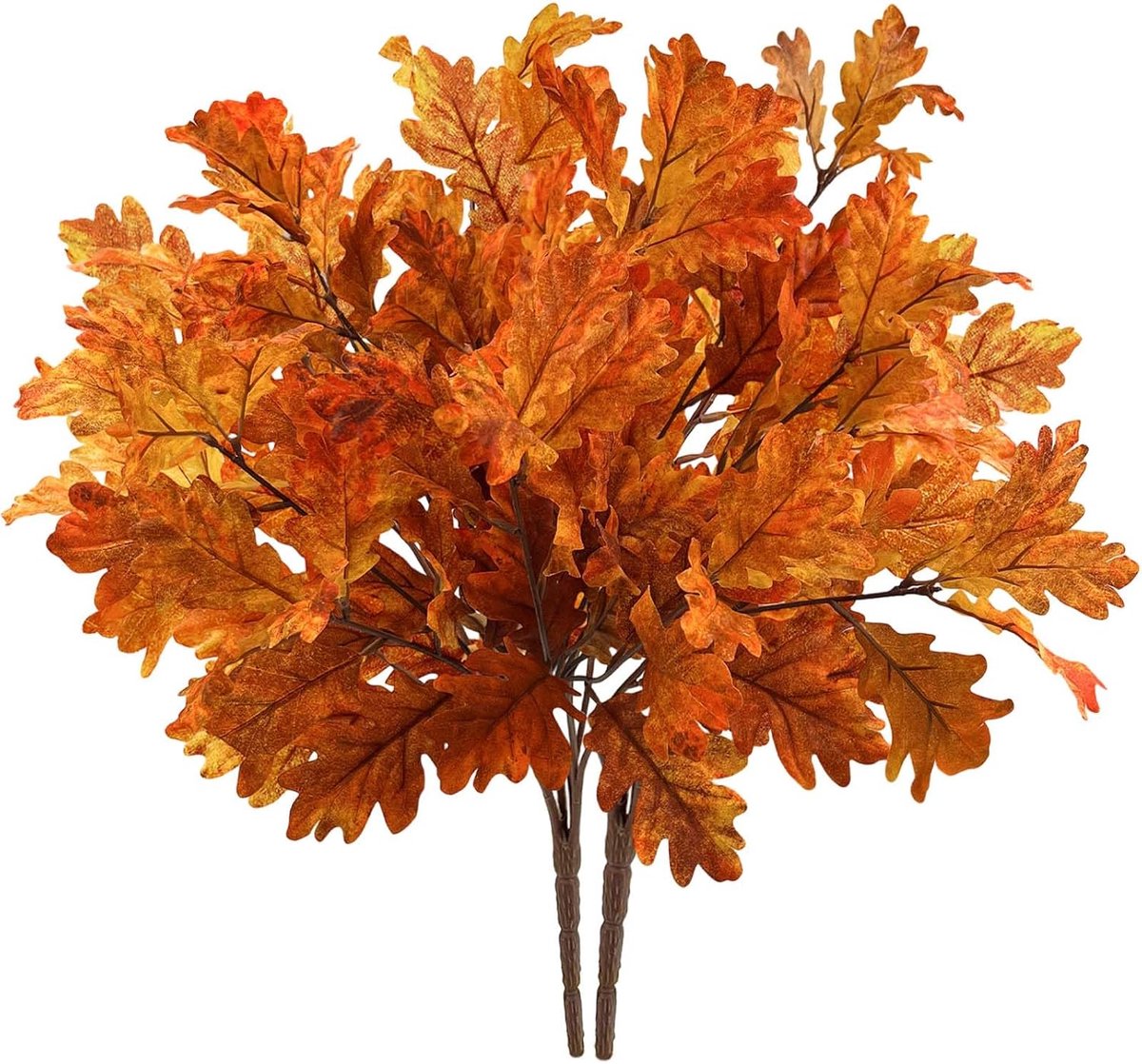 Kunststof eikenbladeren - set van 2 takken - herfstbladeren - perfect voor decoratie - ShopVlot