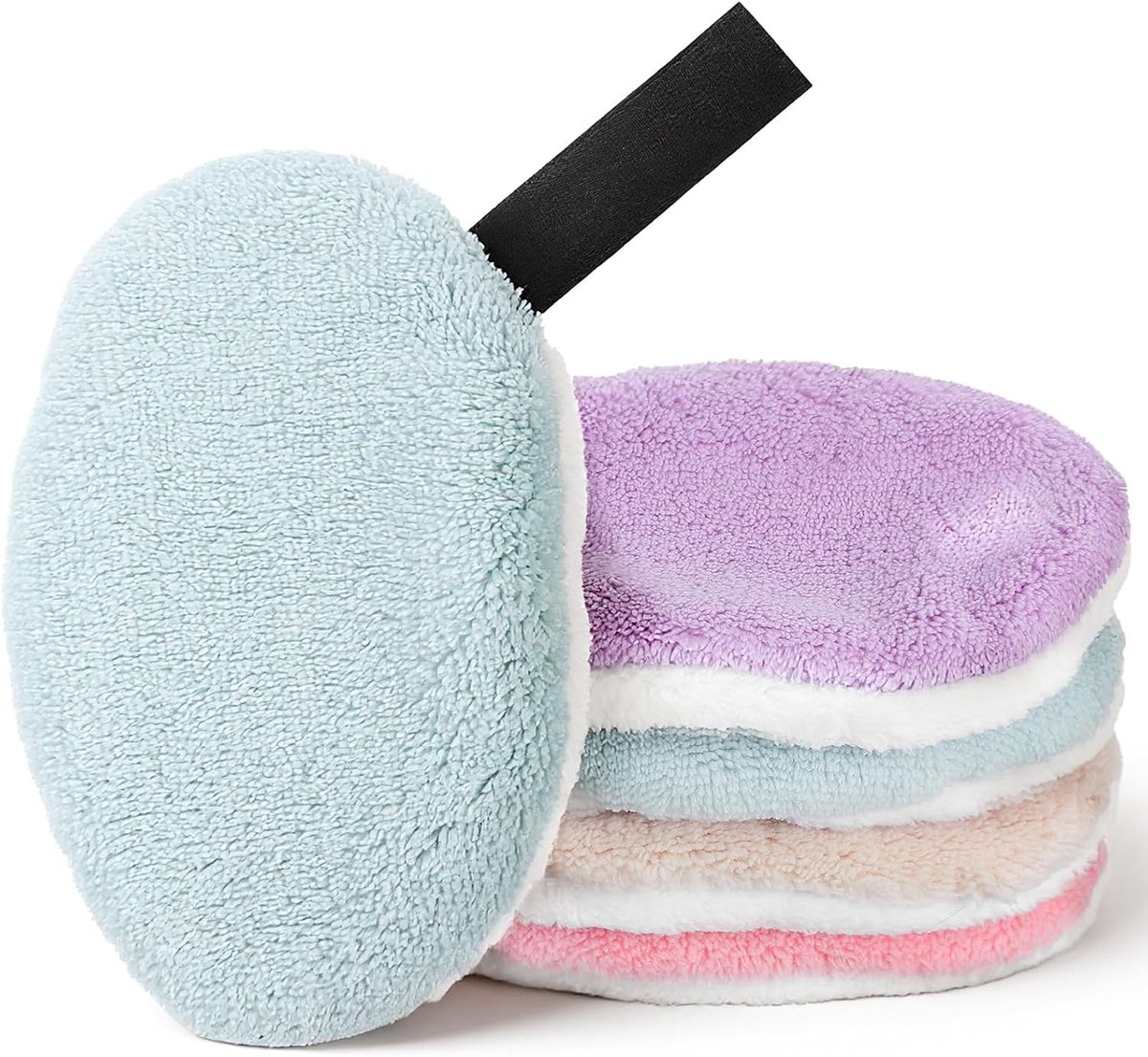 SHENLIU Pack of 4 Makeup Pads Washable Makeup Cotton Pads Reusable Makeup Wipes for All Skin Types - ShopVlot