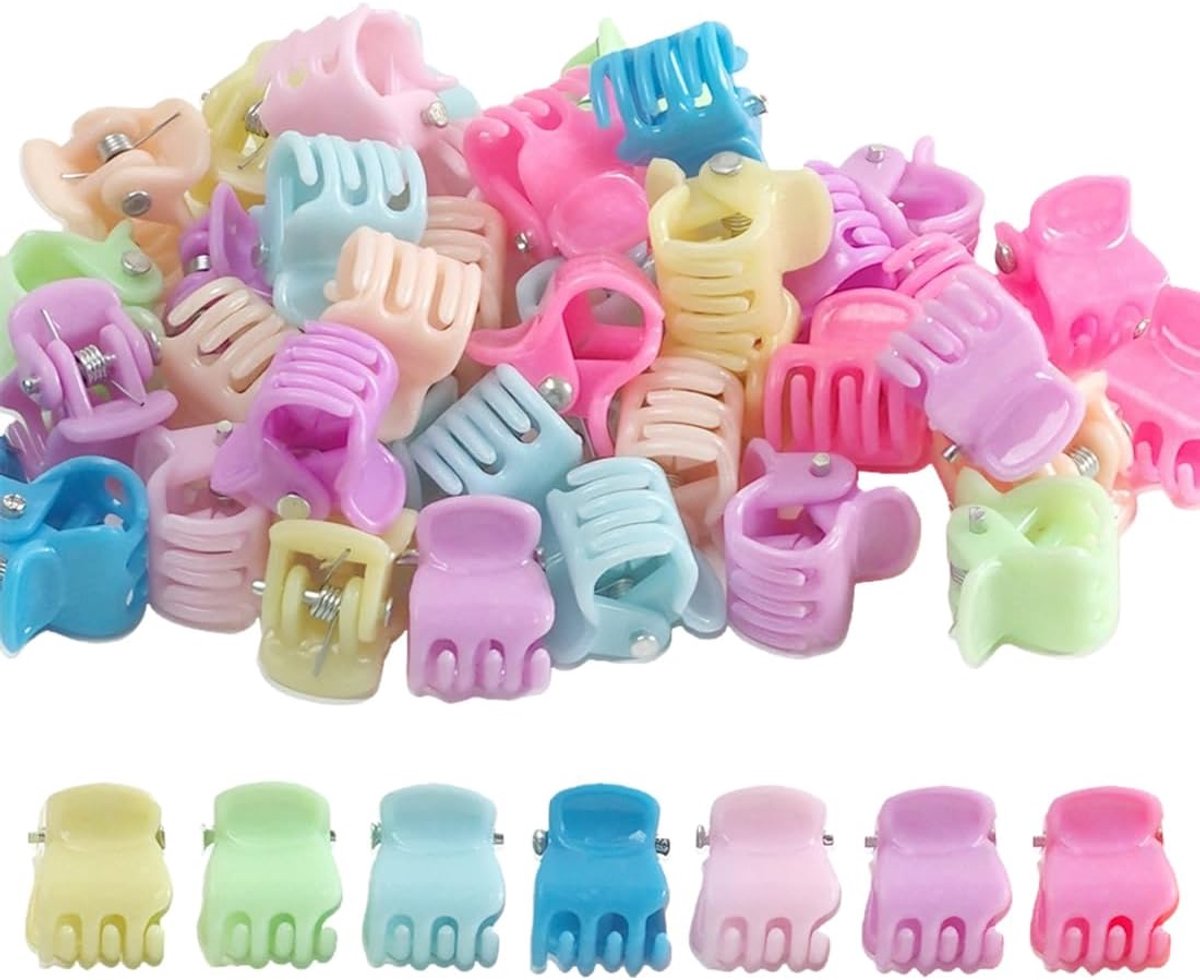 80pcs Mini Hair Clips Small Hair Clips 1cm Claw Clips Plastic Hair Clip Non-Slip Grip Small Jaw Clip for Girls Women - ShopVlot