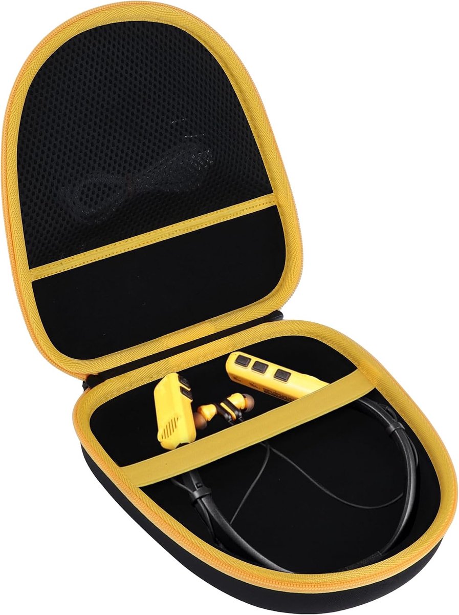 Lebakort Hard Case Compatible with Neck-band Headphones (Yellow) - ShopVlot