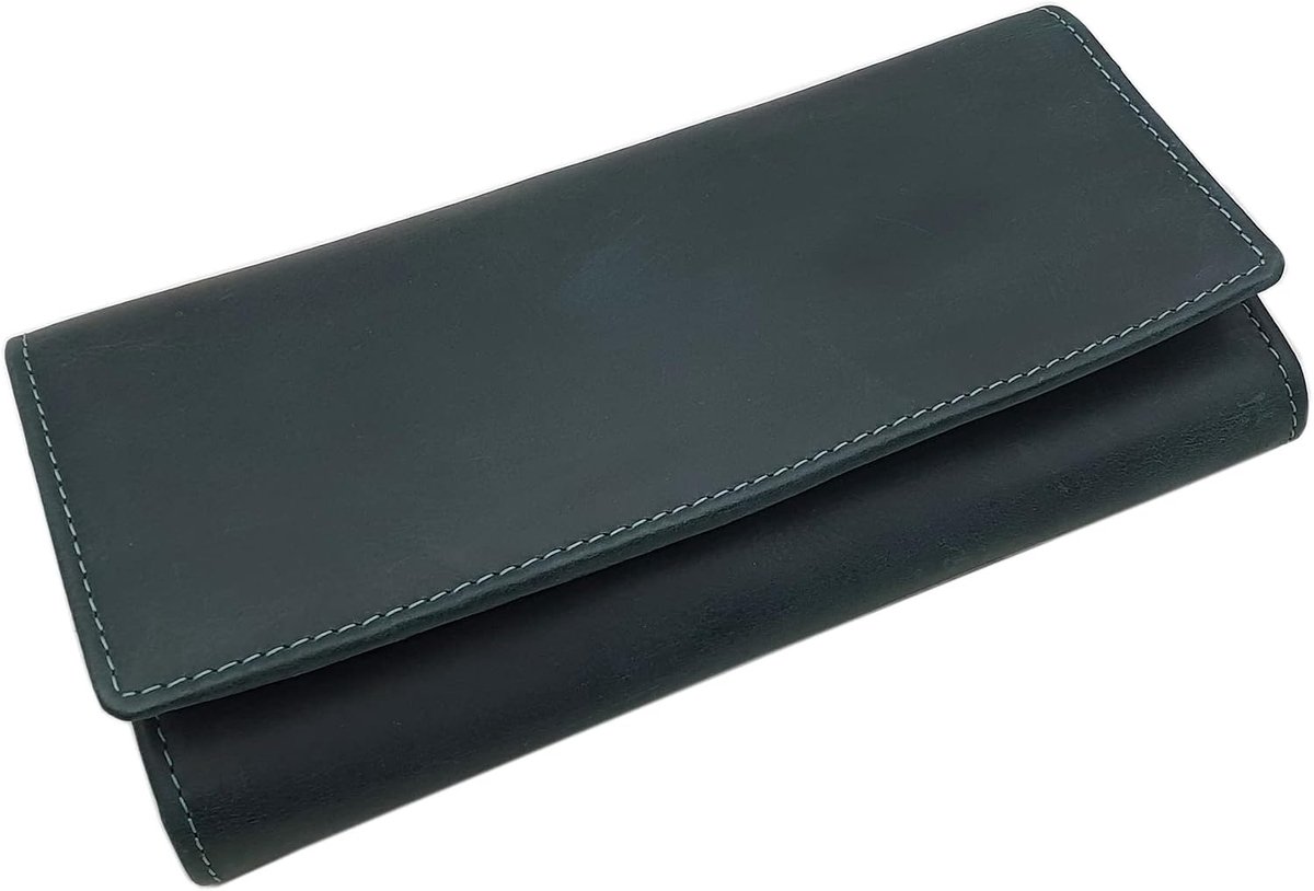 myledershop Large Full Cowhide Leather Women's Wallet / Wallet / Wallet / Wallet / Wallet with RFID & NFC Protection - ShopVlot