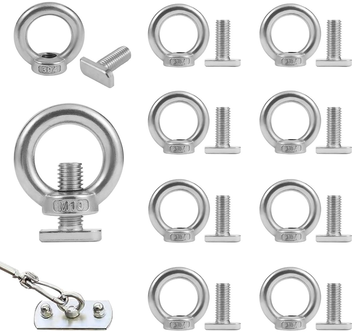 Ringbouten M10 - 25mm - RVS - Voor technische heftoepassingen - ShopVlot