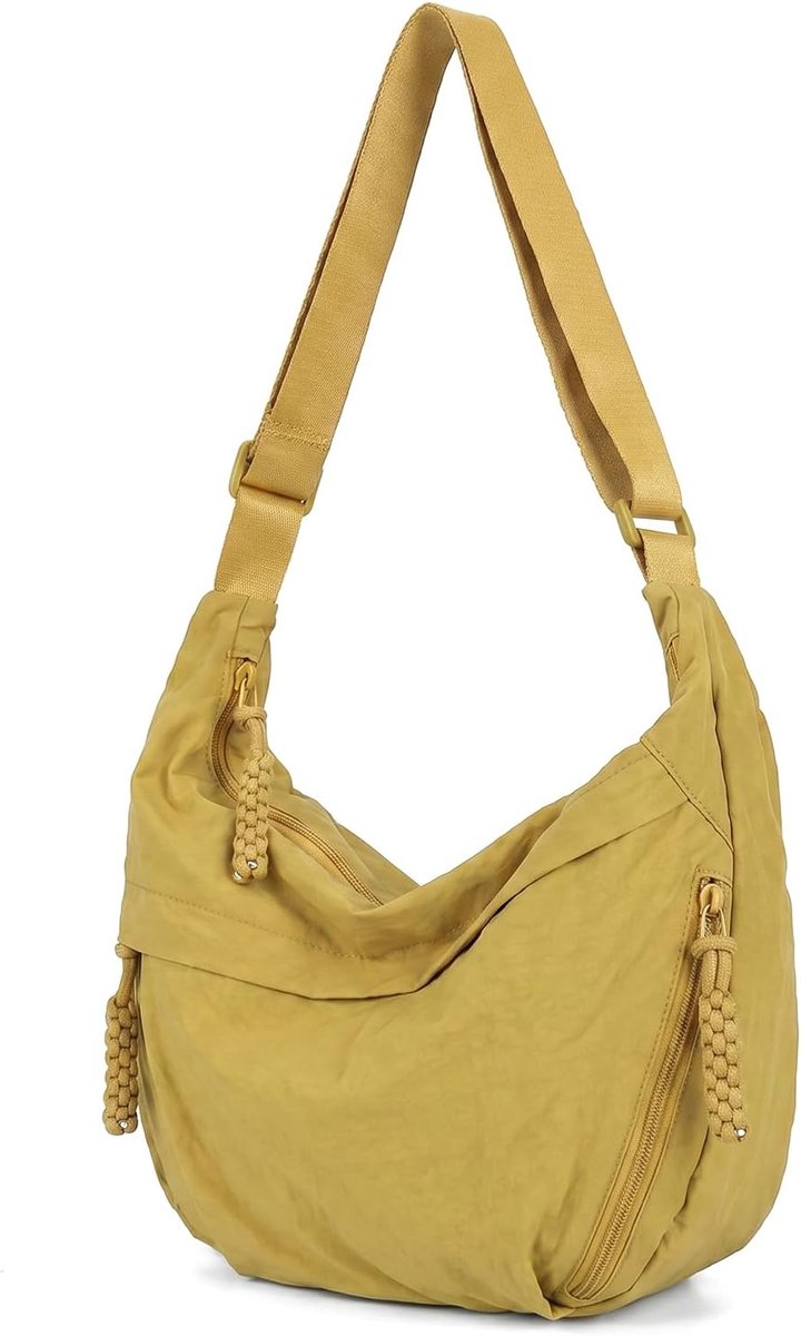 Women's Half Moon Nylon Crossbody Bag Crescent Moon Outdoor Crossbody Shoulder Bag with Adjustable Shoulder Strap for - ShopVlot