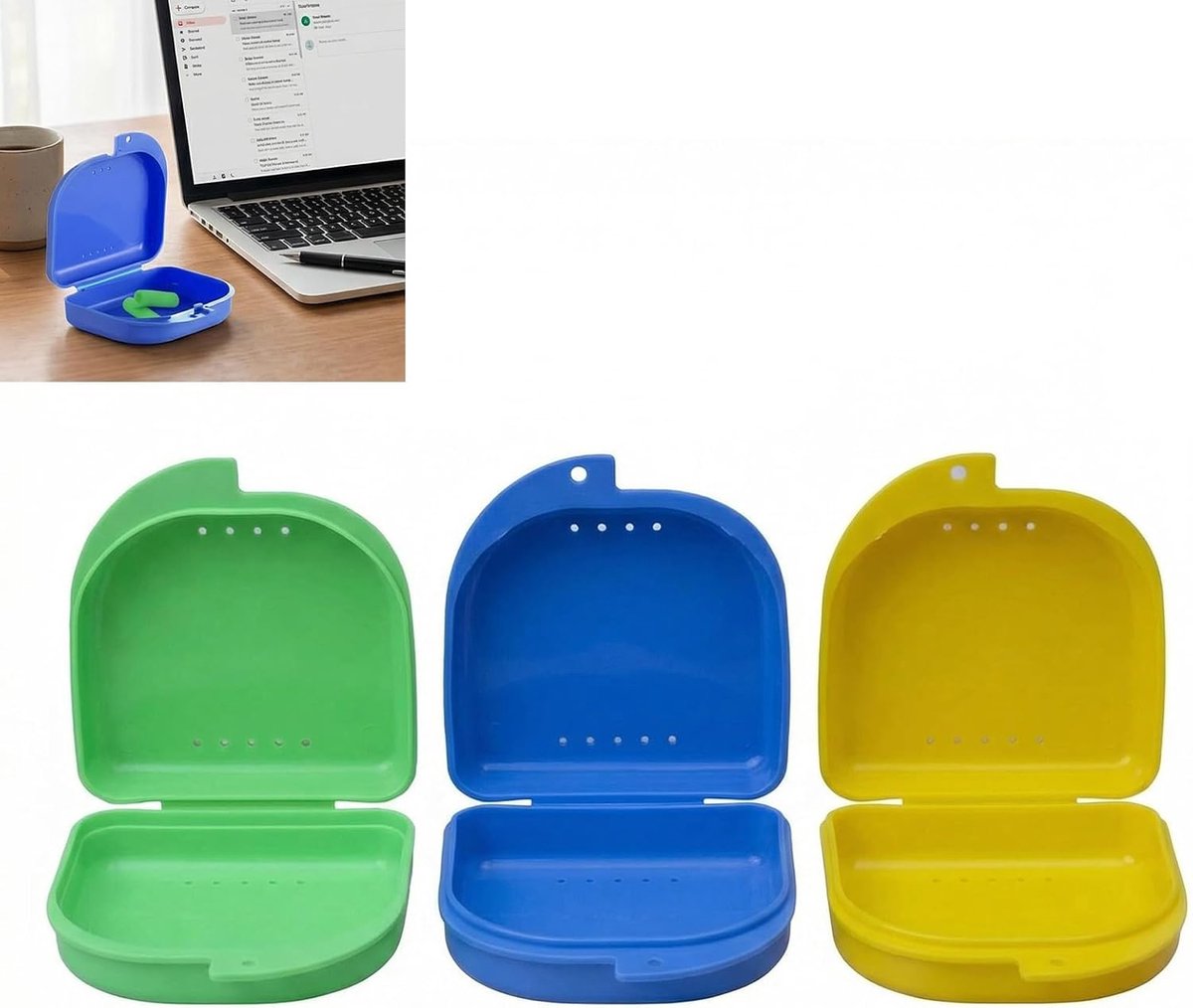 Dental brackets box pack van 6 - praktische en hygiënische opbergdoos - luchtig design - ShopVlot