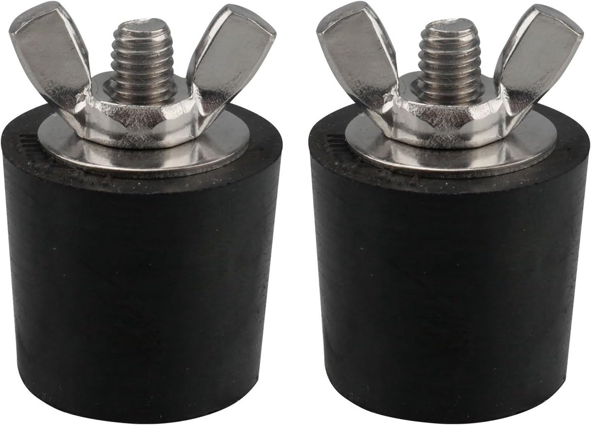 2-Piece Winter Stoppers 25mm Winter Plugs with Stainless Steel Bolts for Private Pools, Bathtubs and Fishing Ponds - ShopVlot