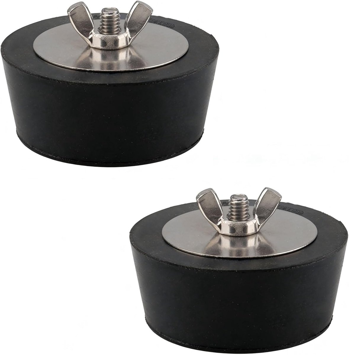 Set of 2 Pool Winter Stoppers 63mm Rubber Stoppers with Stainless Steel Bolts for Private Pools, Bathtubs and Fishing - ShopVlot
