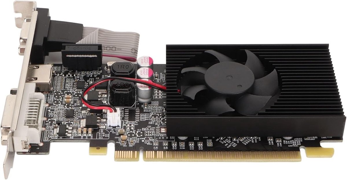 Krachtige 1G DDR3 Grafische Kaart voor DirectX10.1 Gaming, Ondersteunt PCI Express X16 2.0, DVI en VGA Aansluitingen