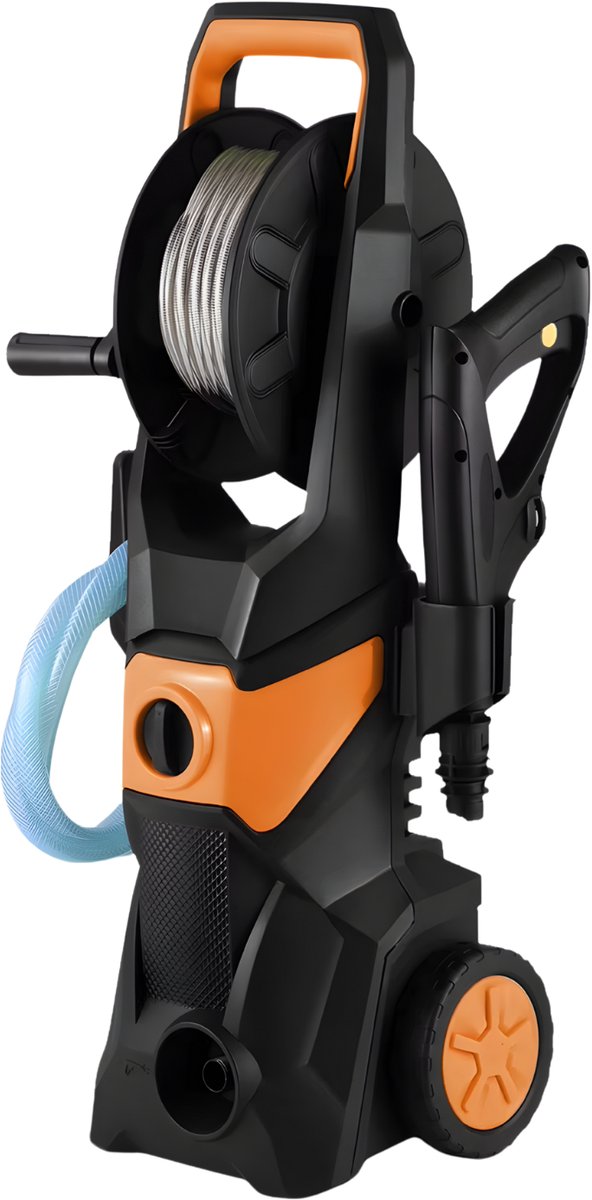 Elektrische Hogedrukreiniger 4000 PSI - Inclusief 10 m Hogedrukslang - Voor Terras, Tuin & Auto - Oranje