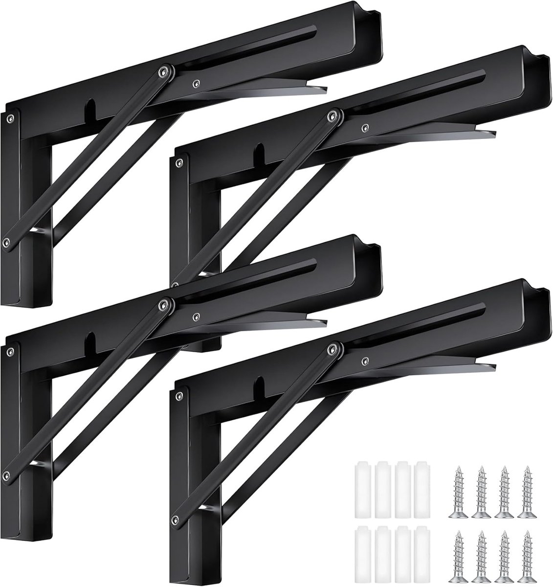 Folding Console, Heavy Load, 200 mm to 609 mm, Folding Board Holders, Maximum Load: 100 kg, Metal Folding Angle, Table - ShopVlot