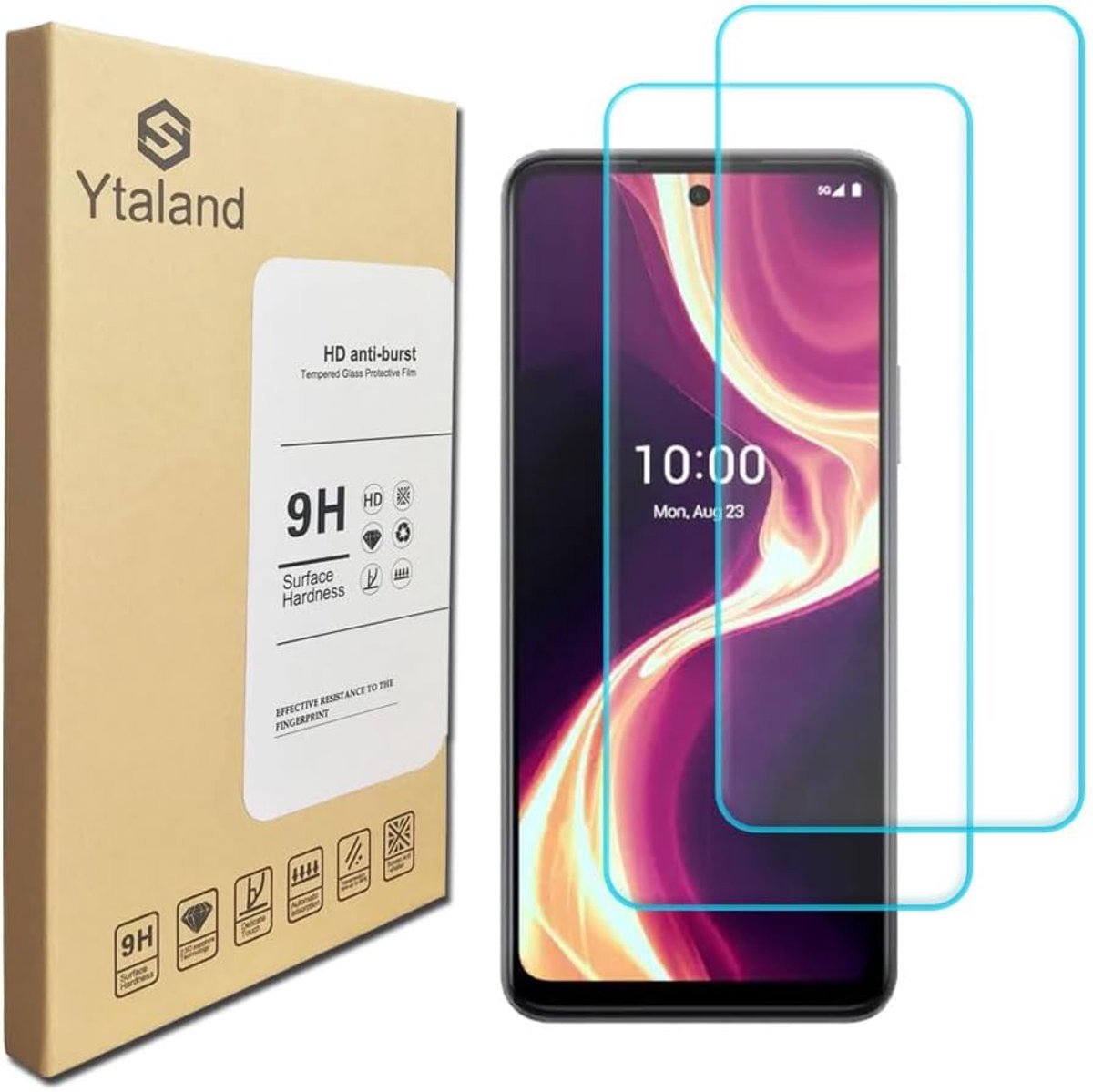 Ytaland Glass Screen Protector for OSCAL Pad60 / OSCAL Pad70 Tablet 10", [2 Pack] Anti-Fingerprints, Bubble Free - ShopVlot