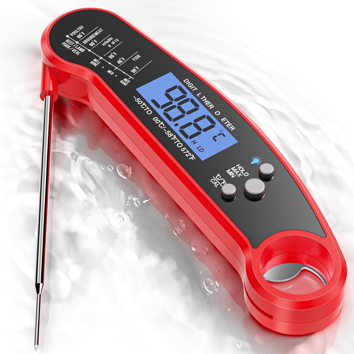 GlasFlength Digital Roasting Thermometer for Roasting, Cooking, Grilling/BBQ Baking, Baby Food - ShopVlot