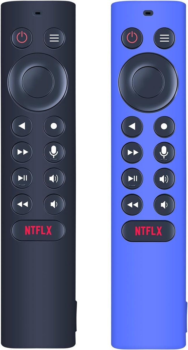 2 hoezen voor afstandsbedieningen, compatibel met NVIDIA Shield TV P3700, antislip siliconen hoes (blauw en zwart) - ShopVlot