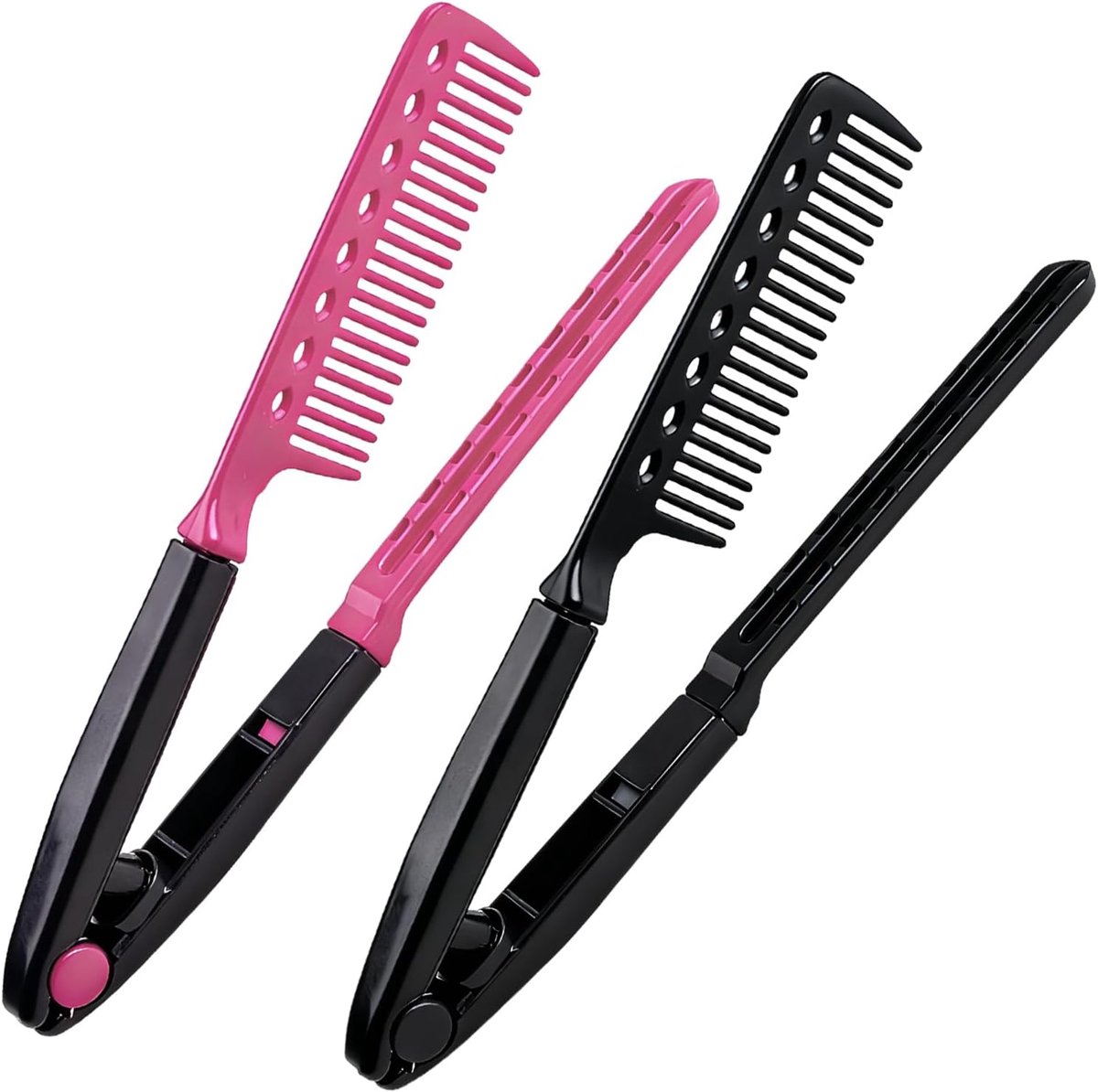 Haarstijl kam - V-vormige stijlborstels - Compact en draagbaar - Perfect voor onderweg - ShopVlot