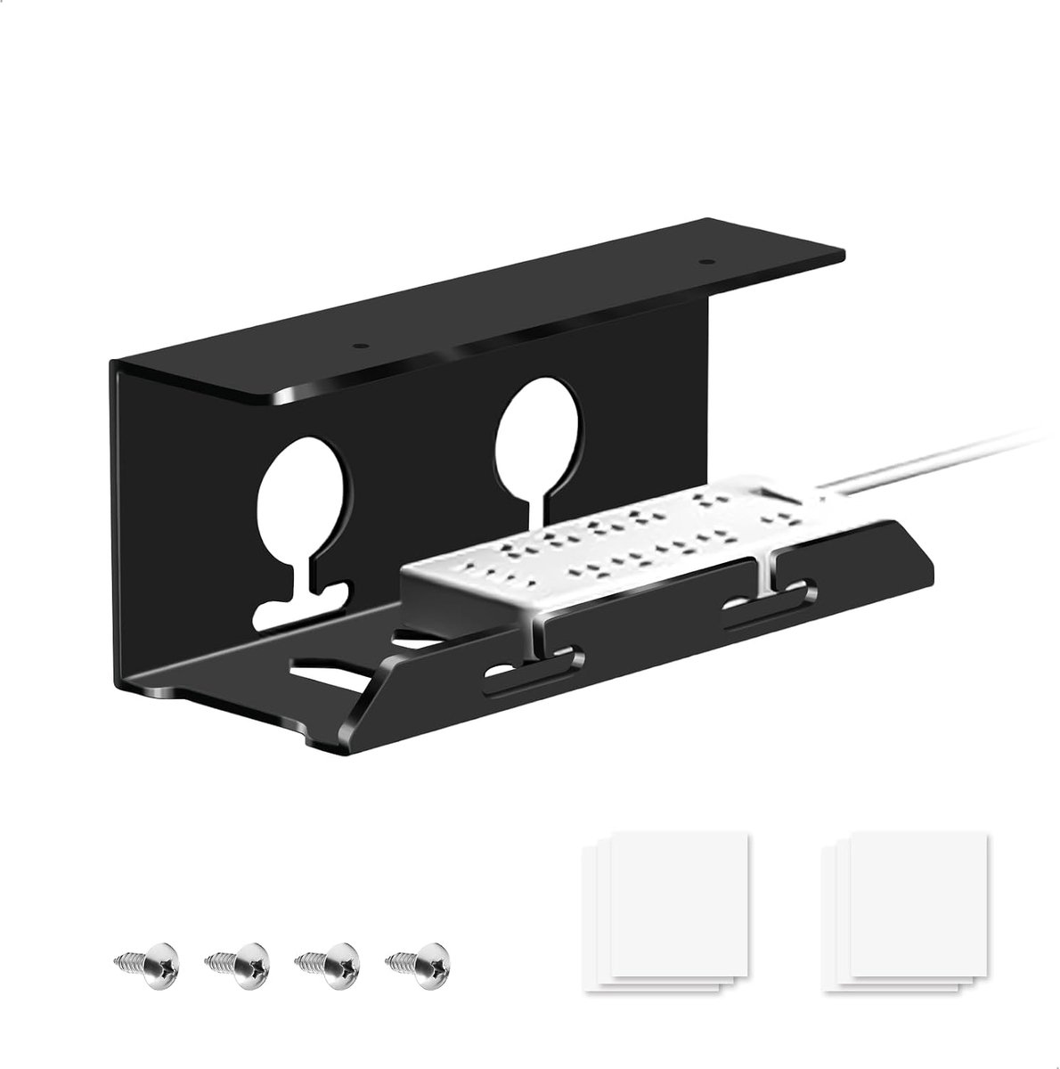 Kabelorganizer bureau 30 x 11,5 x 12 cm - zwart - kabelmanagementlade zonder boren - flexibele installatieopties - ShopVlot