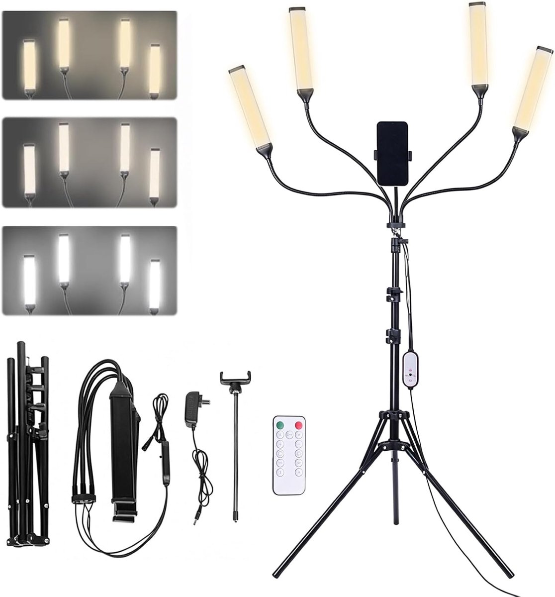 Dimbare led-videolamp - 504 leds - 3000-6500 K - ideaal voor make-up en fotografie - ShopVlot